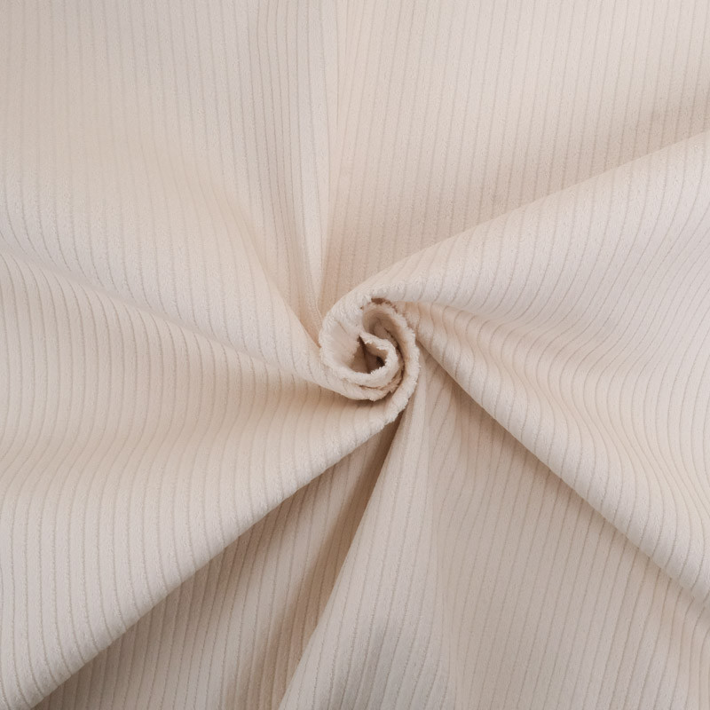 Velours Grosses Côtes Coton Armand écru